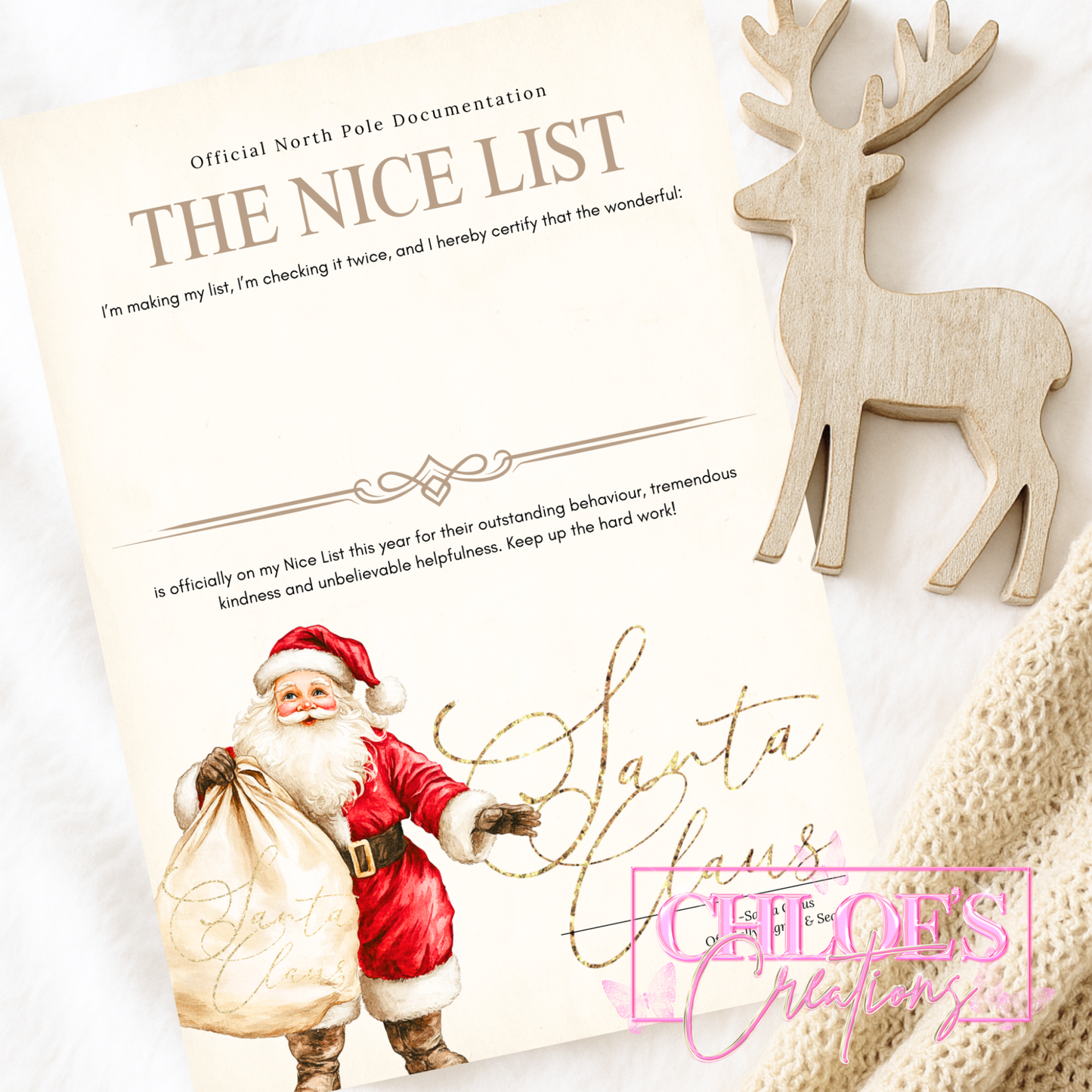 Santa & His Sack Certificate