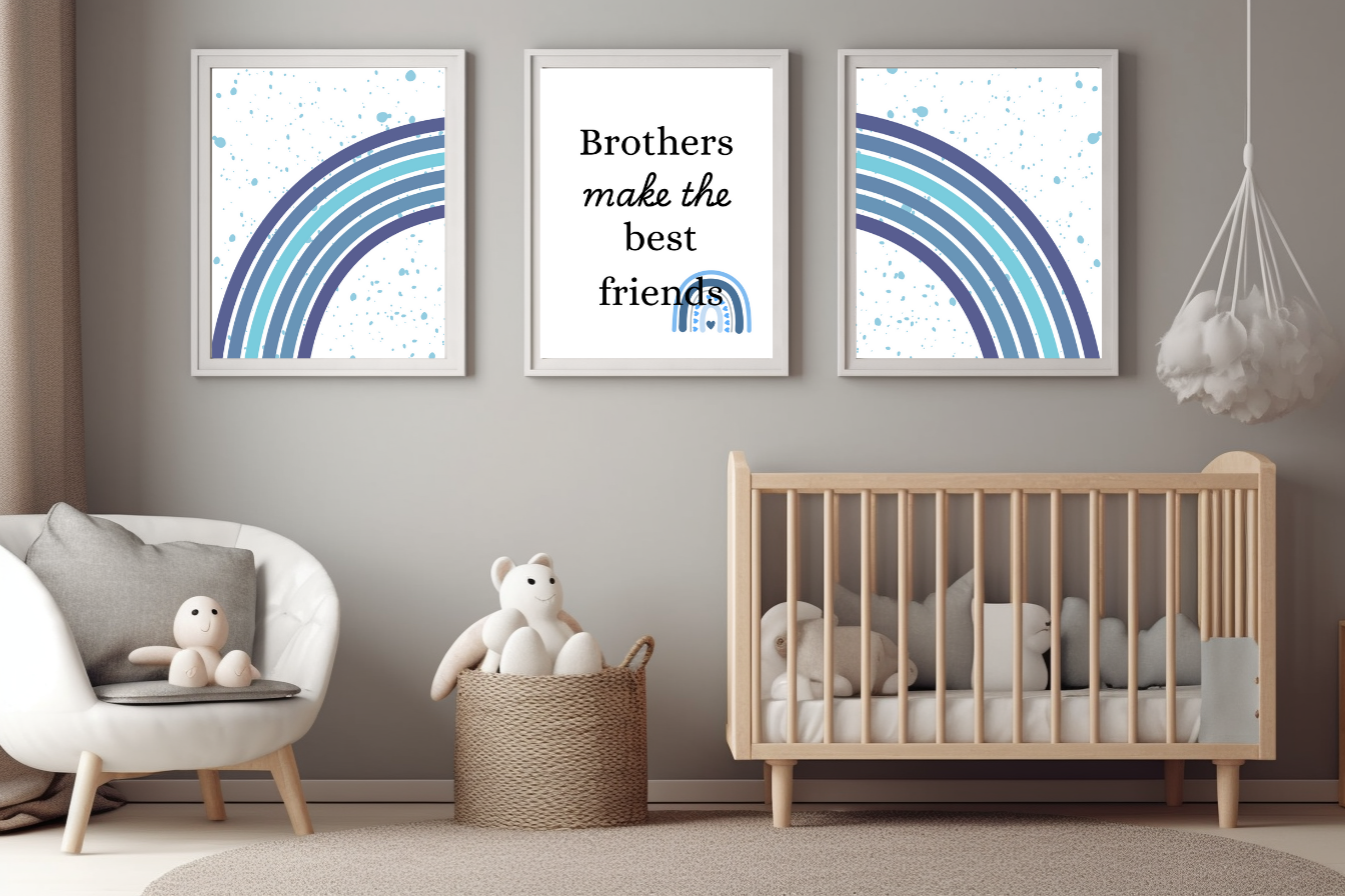 A4 Sibling Rainbow Prints