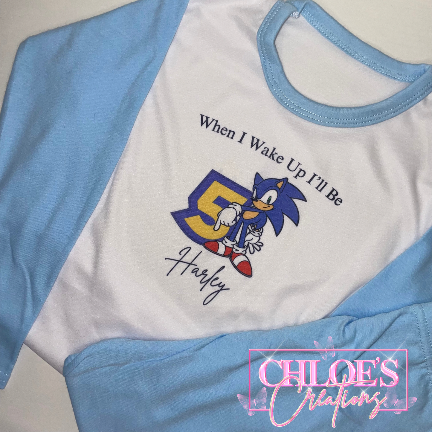 When I Wake Up Blue Pjs