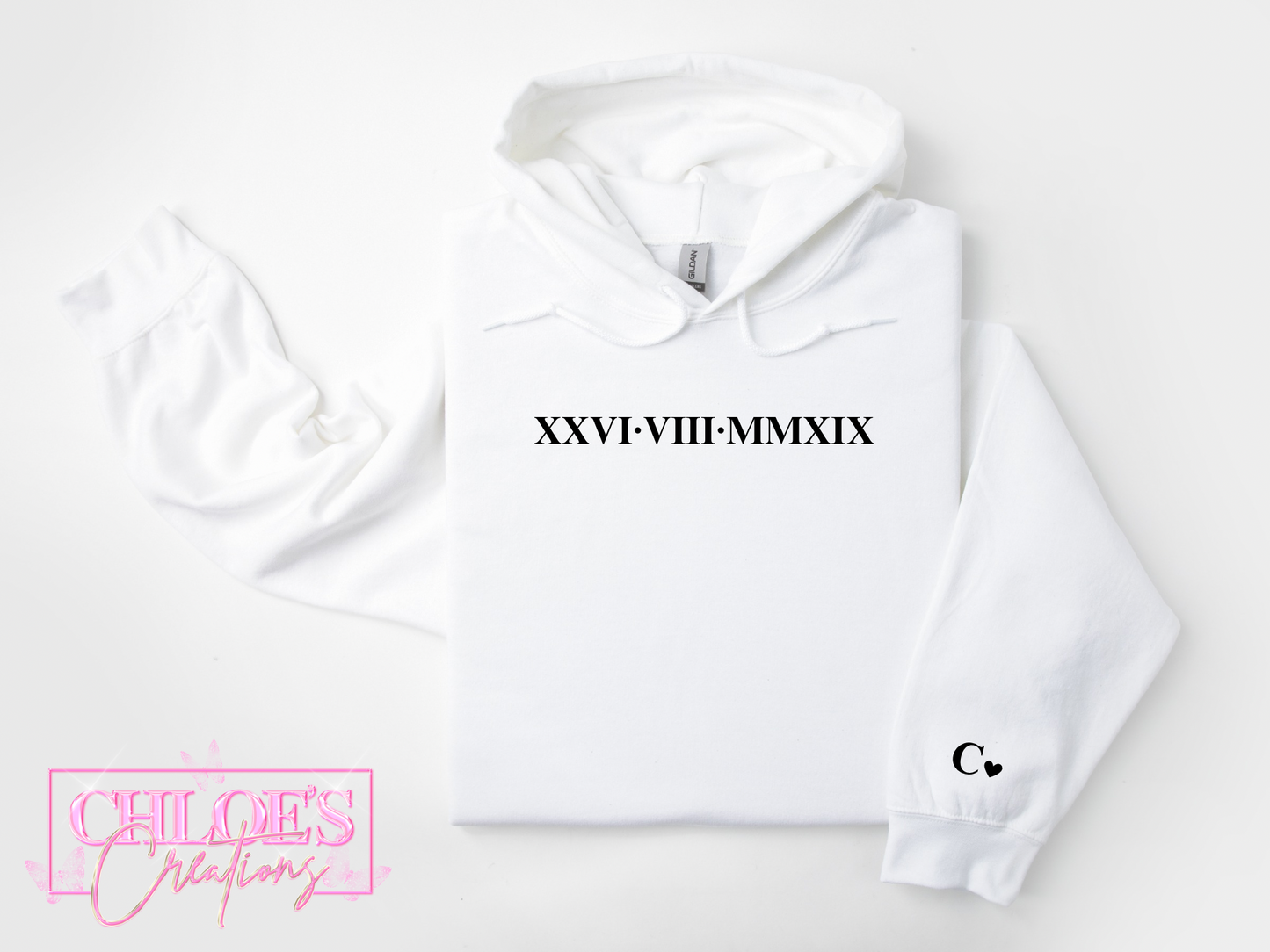 Roman Numeral Matching Hoodie