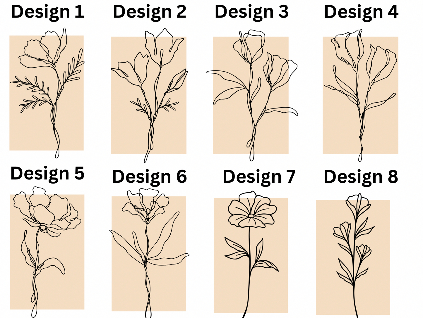 3 A4 Floral Prints