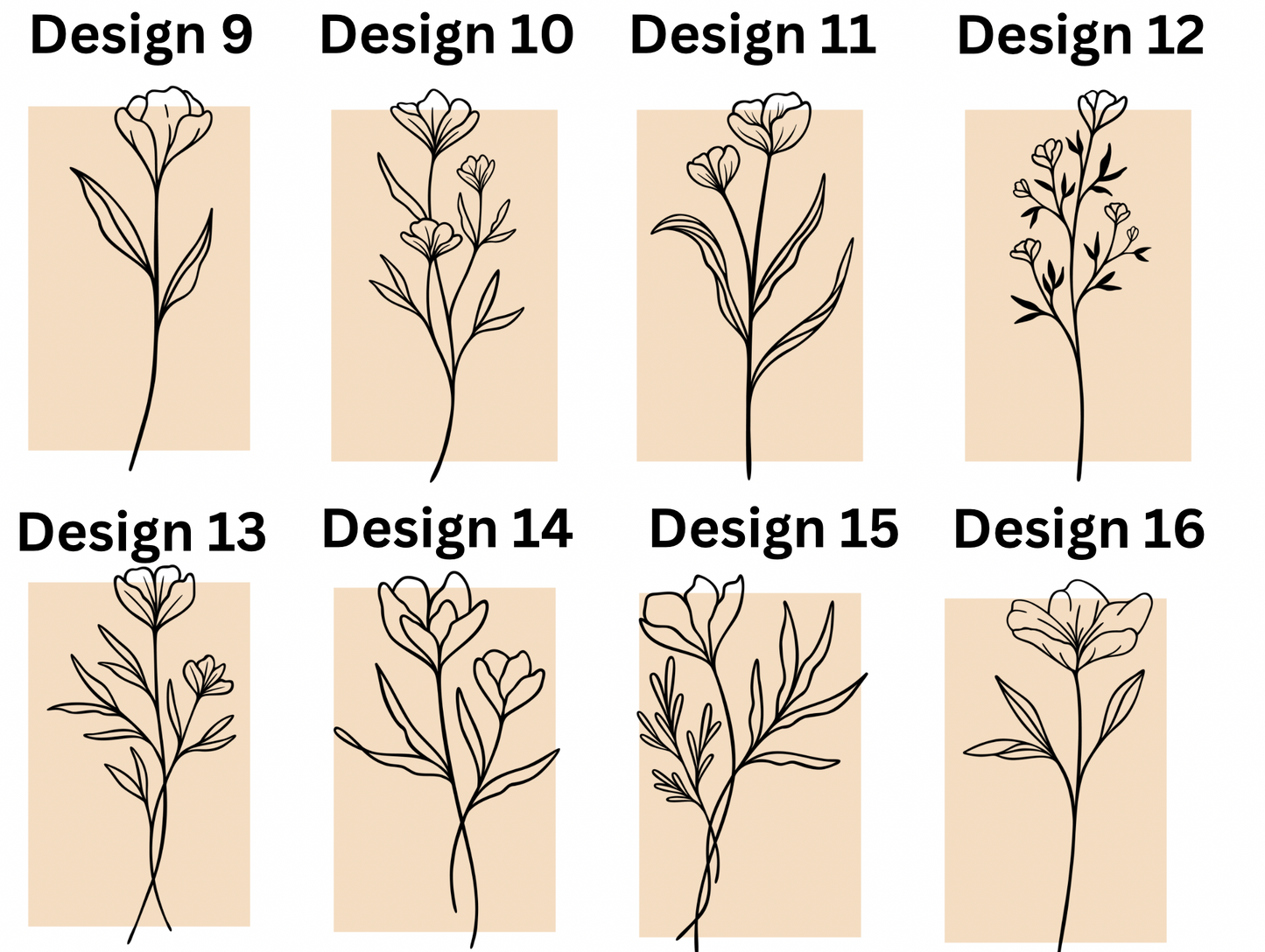 3 A4 Floral Prints