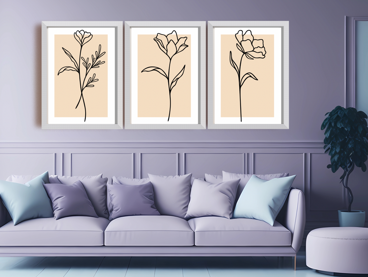 3 A4 Floral Prints