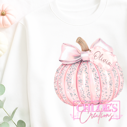 Name Tag Pumpkin Baby Grow