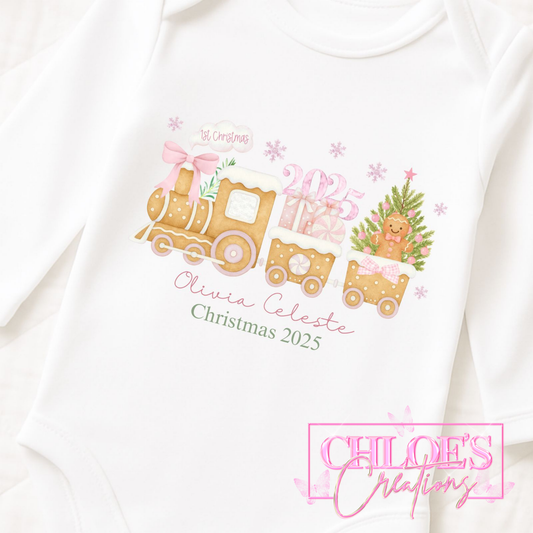 First Christmas Baby Grow