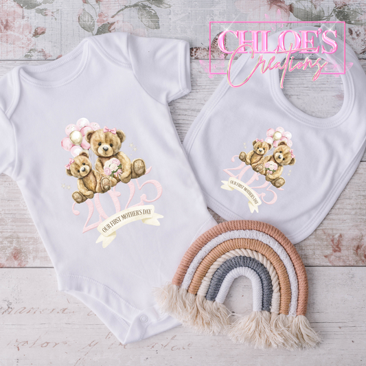 Mothers Day 2025 Bodysuit & Bib Set