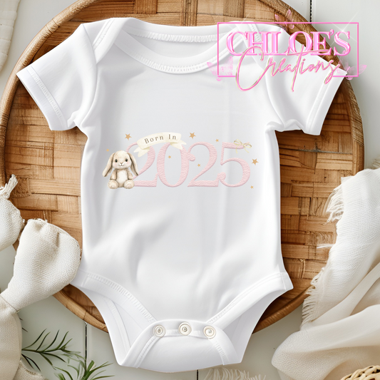 Born In 2025 Bunny Bodysuit