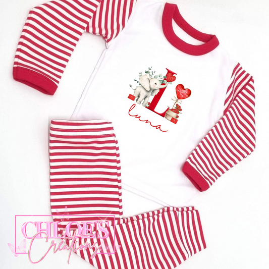Valentines Initial Pjs