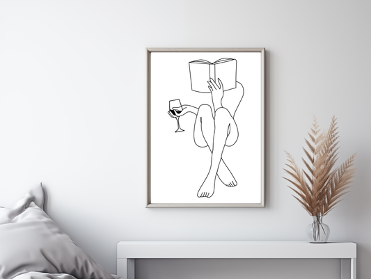 A4 Line Art Woman