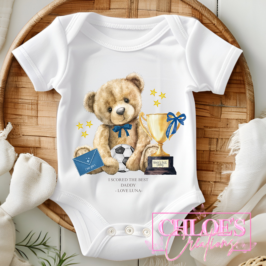 Football Fathers Day Babygrow