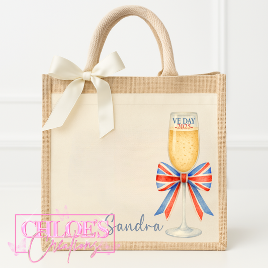 VE Day Large Jute Bag